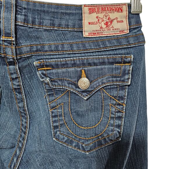 True Religion Becky Bootcut Jeans Women's Size 29 Y2K Low Rise Flap Pockets - Picture 5 of 8